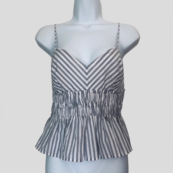 NWT Express Striped Cotton Peplum Camisole - Picture 4 of 14